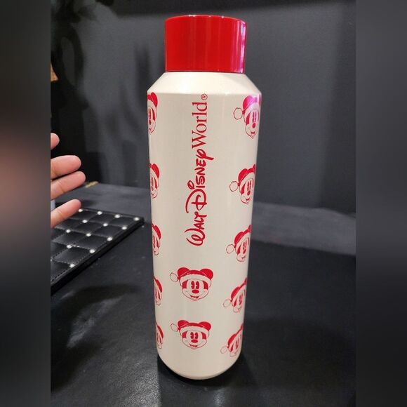 Disney Other - Walt Disney World Mickey Santa Starbucks Stainless Steel Water Bottle Glitter